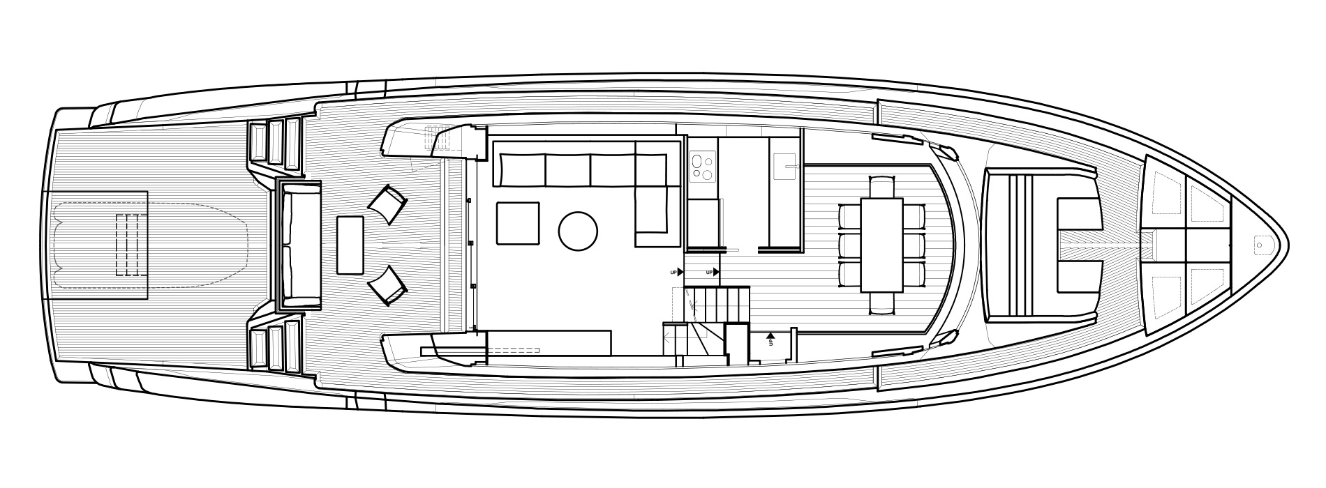 Sanlorenzo Yachts SX76 主甲板 Versione A